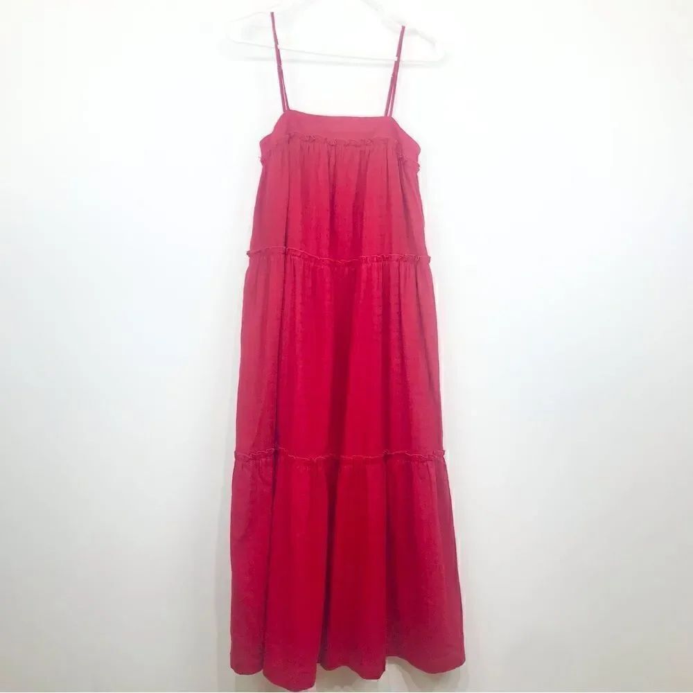 Sugar + Lips Red Tiered Sundress
